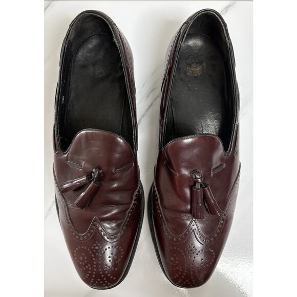 Vintage Florsheim Wingtip Tassel Loafer Men’s Size 10 Brown - Picture 2 of 11